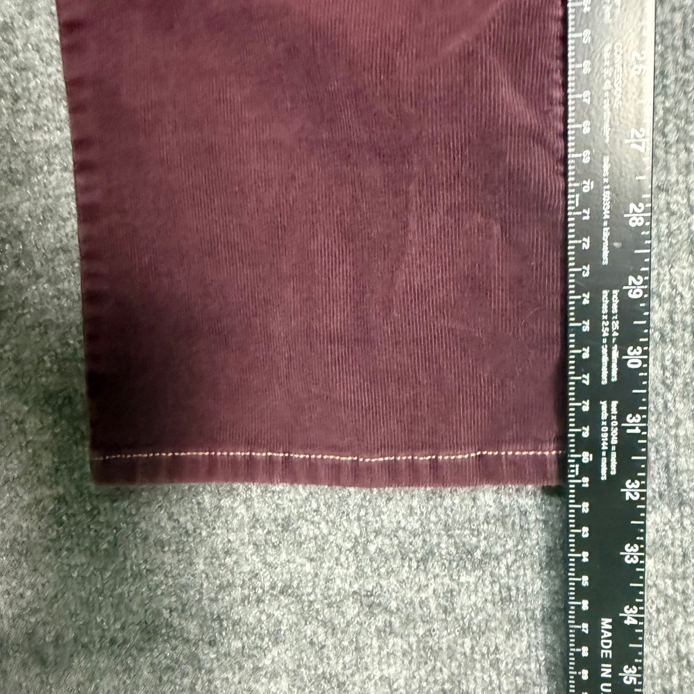 American Eagle Pants Womens 8 Burgundy Corduroy Flare Cotton Stretch Cords Retro - Picture 10 of 12